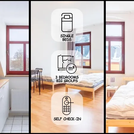 Lägenhetshotell Perfekt Fuer Gruppen Mit Waschmaschine, Einzelbetten, Kueche *